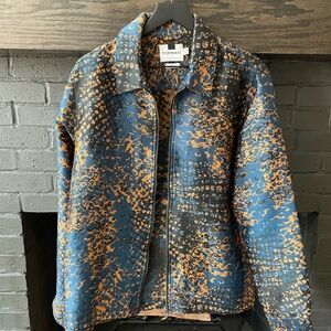 Topman Abstract Blue and Orange Jacket